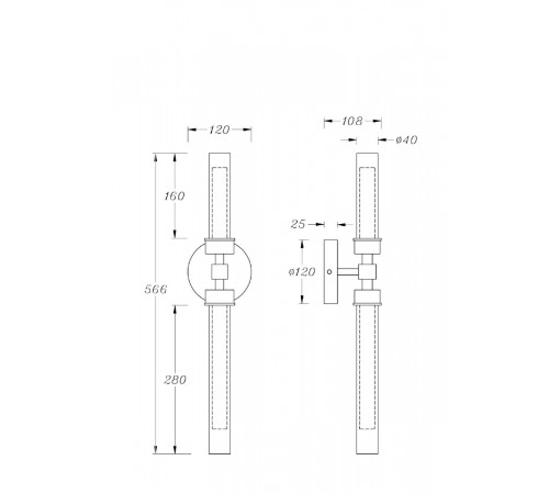 Настенный светильник Maytoni Stelo MOD116WL-L7B3K Настенный светильник Maytoni Stelo MOD116WL-L7B3K