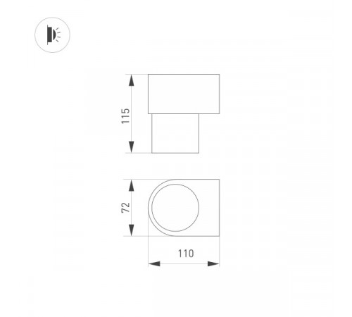 Настенный светильник Arlight SP-Spicy-Wall-S115x72-6W Day4000 033848 Настенный светильник Arlight SP-Spicy-Wall-S115x72-6W Day4000 033848