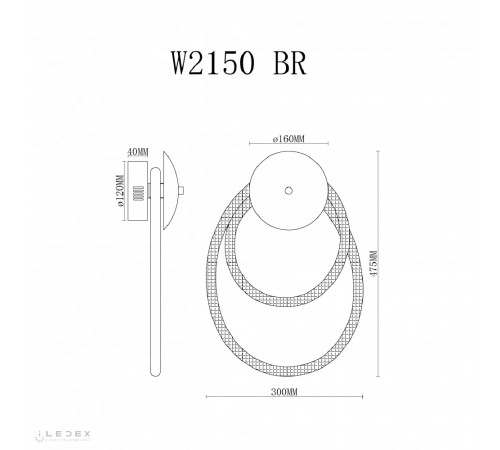 Настенный светильник iLedex Cross W2150 BR