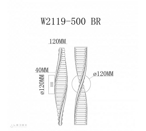 Настенный светильник iLedex Woodstock W2119-500 BR Настенный светильник iLedex Woodstock W2119-500 BR