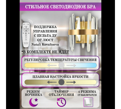 Настенный светильник Natali Kovaltseva Bernardi LED LAMPS 81116/1W Настенный светильник Natali Kovaltseva Bernardi LED LAMPS 81116/1W