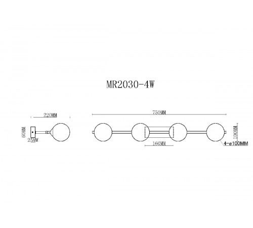 Настенный светильник MyFar Valency MR2030-4W Настенный светильник MyFar Valency MR2030-4W