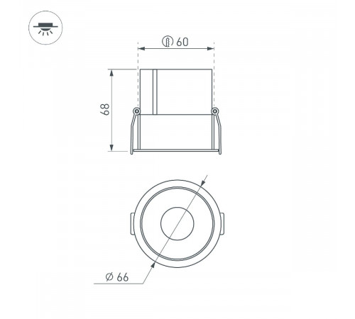 Встраиваемый светильник Arlight MS-ATLAS-BUILT-R66-15W Warm3000 037185(1) Встраиваемый светильник Arlight MS-ATLAS-BUILT-R66-15W Warm3000 037185(1)