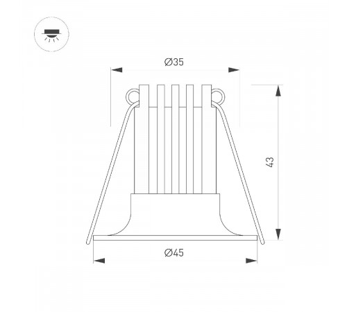 Встраиваемый светильник Arlight MS-FOGGY-BUILT-R45-5W Day4000 (BK, 36 deg, 230V) 044631 Встраиваемый светильник Arlight MS-FOGGY-BUILT-R45-5W Day4000 (BK, 36 deg, 230V) 044631