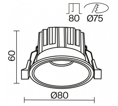 Встраиваемый светильник Maytoni Round DL058-12W-DTW-B Встраиваемый светильник Maytoni Round DL058-12W-DTW-B