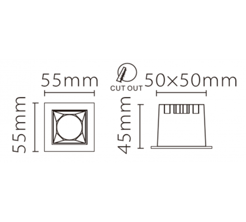 Встраиваемый светодиодный светильник Fiberli XL003-1T(W) 12130304 Встраиваемый светодиодный светильник Fiberli XL003-1T(W) 12130304