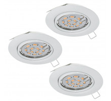 Комплект встраиваемых светильников (3 шт.) Eglo Einbauspot led 75349