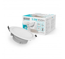 Встраиваемый светильник Gauss Downlight 999420205