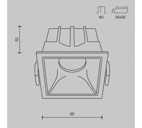 Встраиваемый светильник Maytoni Technical Alfa LED DL043-01-10W3K-SQ-WB