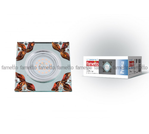 Встраиваемый светильник Fametto Peonia DLS-P109 GU5.3 CHROME/CLEAR+TEA Встраиваемый светильник Fametto Peonia DLS-P109 GU5.3 CHROME/CLEAR+TEA