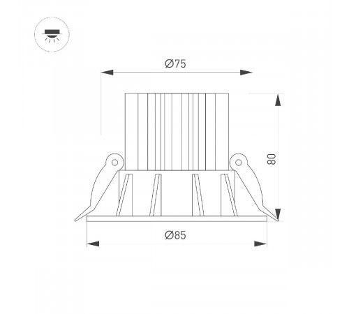 Встраиваемый светильник Arlight MS-ATOLL-BUILT-R86-10W Warm3000 (WH, 60 deg, 230V) 044595 Встраиваемый светильник Arlight MS-ATOLL-BUILT-R86-10W Warm3000 (WH, 60 deg, 230V) 044595
