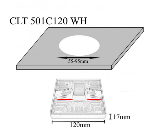 Встраиваемый светодиодный светильник Crystal Lux CLT 501C120 WH Встраиваемый светодиодный светильник Crystal Lux CLT 501C120 WH