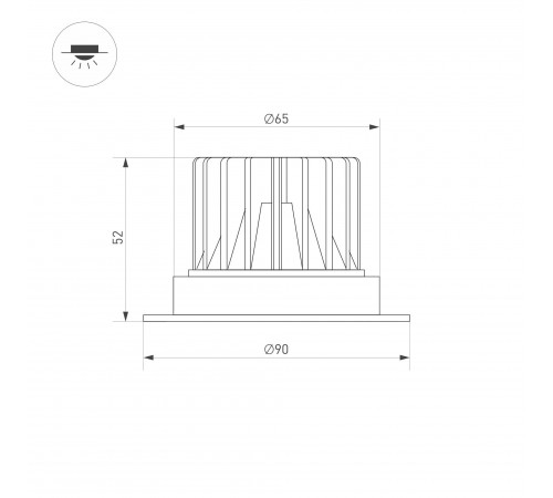 Встраиваемый светильник Arlight MS-ATLAS-TRIMLESS-R50-8W Warm3000 (BK, 32deg, 230V) 031882 Встраиваемый светильник Arlight MS-ATLAS-TRIMLESS-R50-8W Warm3000 (BK, 32deg, 230V) 031882