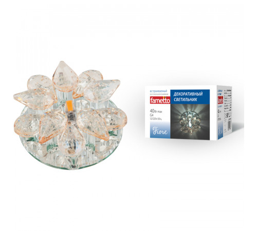 Встраиваемый светильник Fametto DLS-F129 G4 GLASSY/CHAMPAIGNE UL-00000354 Встраиваемый светильник Fametto DLS-F129 G4 GLASSY/CHAMPAIGNE UL-00000354