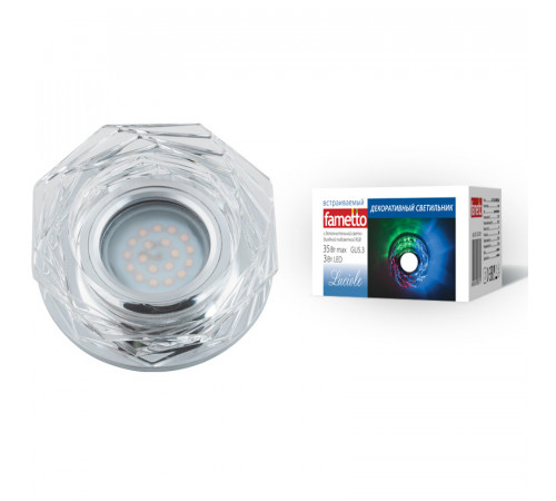 Встраиваемый светильник Fametto Luciole DLS-L122 GU5.3 GLASSY/CLEAR/RGB UL-00000371 Встраиваемый светильник Fametto Luciole DLS-L122 GU5.3 GLASSY/CLEAR/RGB UL-00000371