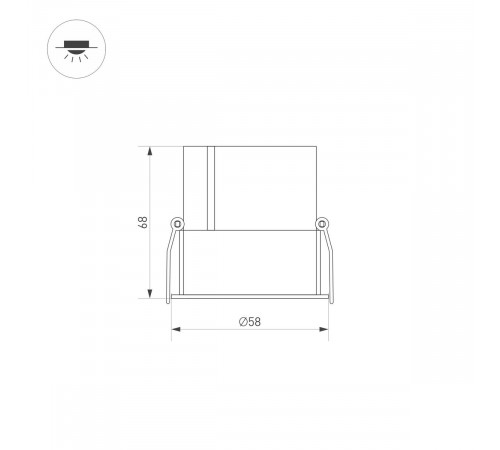 Встраиваемый светильник Arlight MS-Atlas-Built-R58-10W Day4000 037182 Встраиваемый светильник Arlight MS-Atlas-Built-R58-10W Day4000 037182