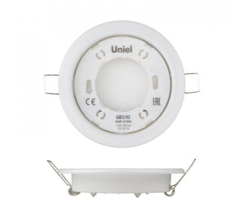 Встраиваемый светильник (UL-00005051) Uniel GX53/H2 White 10 Prom Встраиваемый светильник (UL-00005051) Uniel GX53/H2 White 10 Prom