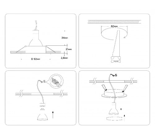 Встраиваемый светильник Ambrella Light Standard Tech A8922 Встраиваемый светильник Ambrella Light Standard Tech A8922