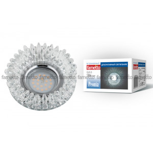 Встраиваемый светильник Fametto Peonia DLS-P113 GU5.3 CHROME/CLEAR