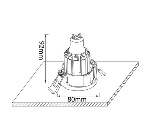 Встраиваемый светильник Crystal Lux CLT 002С1 BL Встраиваемый светильник Crystal Lux CLT 002С1 BL