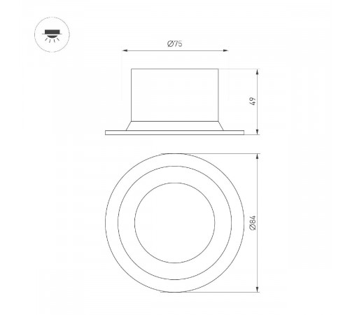 Встраиваемый светильник Arlight MS-DROP-BUILT-R84-8W Day4000 (WH, 85 deg, 230V) 040339 Встраиваемый светильник Arlight MS-DROP-BUILT-R84-8W Day4000 (WH, 85 deg, 230V) 040339