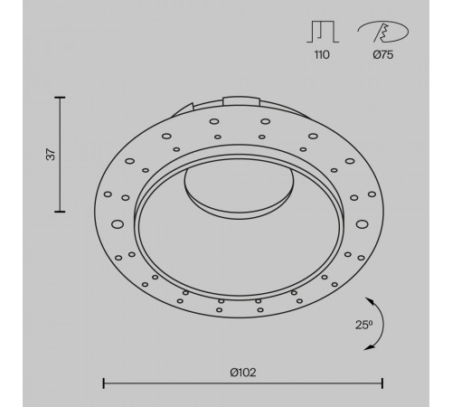 Встраиваемый светильник Maytoni Technical Share DL051-U-2W Встраиваемый светильник Maytoni Technical Share DL051-U-2W