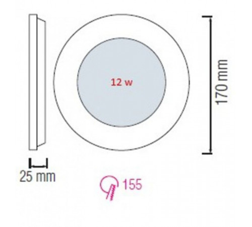 Встраиваемый светильник SLIM-12 Horoz Electric 056-003-0012 12W 4200K HRZ33002854 Встраиваемый светильник SLIM-12 Horoz Electric 056-003-0012 12W 4200K HRZ33002854