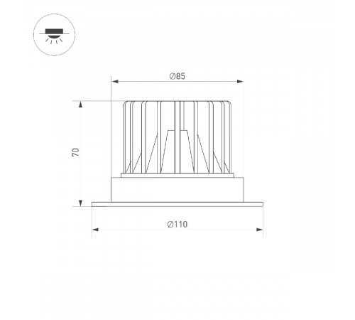 Встраиваемый светильник Arlight MS-ATLAS-TRIMLESS-R70-12W Warm3000 037056(1) Встраиваемый светильник Arlight MS-ATLAS-TRIMLESS-R70-12W Warm3000 037056(1)