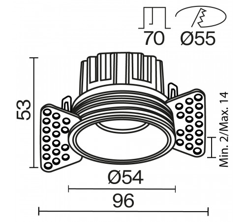 Встраиваемый светильник Maytoni Round DL058-7W2.7K-TRS-W Встраиваемый светильник Maytoni Round DL058-7W2.7K-TRS-W