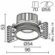 Встраиваемый светильник Maytoni Round DL058-7W2.7K-TRS-W