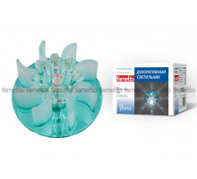 Встраиваемый светильник Fametto Fiore DLS-F114 G4 BLUE/CLEAR