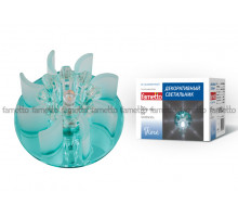 Встраиваемый светильник Fametto Fiore DLS-F114 G4 BLUE/CLEAR