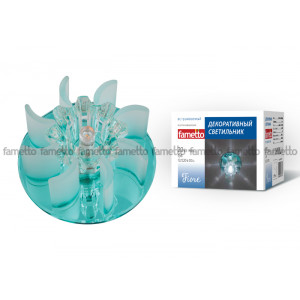 Встраиваемый светильник Fametto Fiore DLS-F114 G4 BLUE/CLEAR