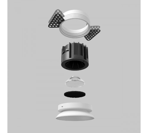 Встраиваемый светильник Maytoni Round DL058-12W2.7K-TRS-W Встраиваемый светильник Maytoni Round DL058-12W2.7K-TRS-W
