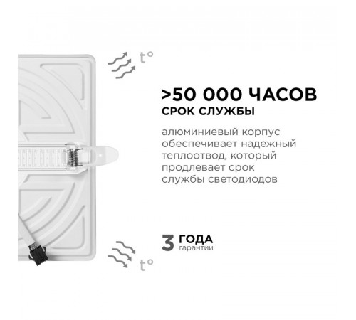 Встраиваемая светодиодная панель Apeyron FLP 06-131