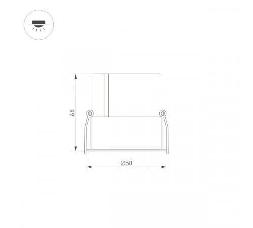 Встраиваемый светильник Arlight MS-Atlas-Built-R58-10W Warm3000 035454 Встраиваемый светильник Arlight MS-Atlas-Built-R58-10W Warm3000 035454