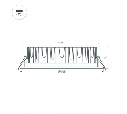 Встраиваемый светильник Arlight MS-MIST-BUILT-R105-9W Day4000 (WH, 110 deg, 230V) 039061 Встраиваемый светильник Arlight MS-MIST-BUILT-R105-9W Day4000 (WH, 110 deg, 230V) 039061