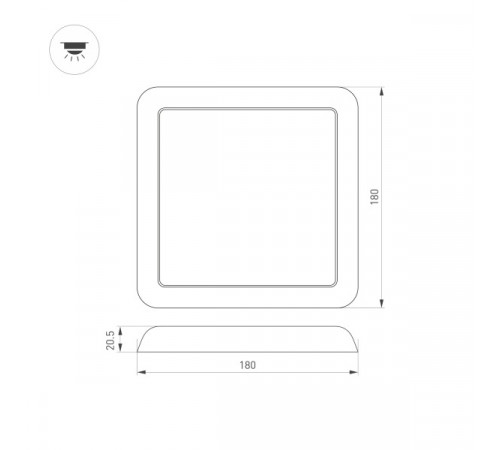 Встраиваемый светильник Arlight CL-Fiokk-S180x180-12W Day4000-Mix 034470 Встраиваемый светильник Arlight CL-Fiokk-S180x180-12W Day4000-Mix 034470