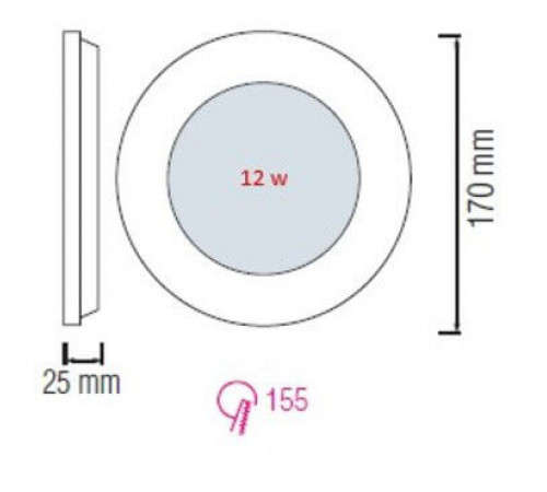 Встраиваемый светодиодный светильник Horoz Slim-12 12W 6400K 056-003-0012 HRZ33002853 Встраиваемый светодиодный светильник Horoz Slim-12 12W 6400K 056-003-0012 HRZ33002853