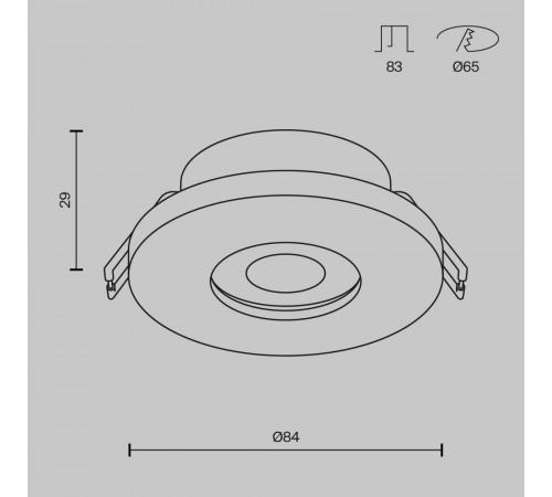 Встраиваемый светильник Maytoni Technical Stark DL083-01-GU10-RD-B Встраиваемый светильник Maytoni Technical Stark DL083-01-GU10-RD-B