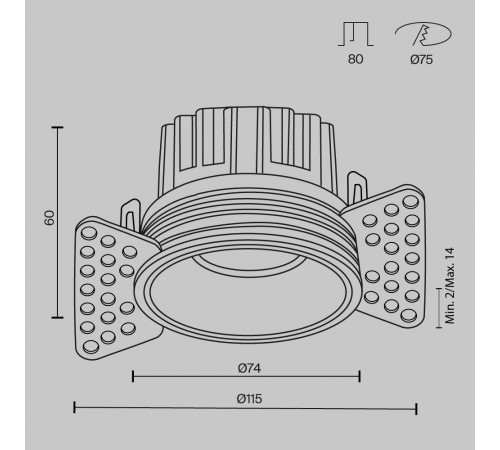 Встраиваемый светильник Maytoni Technical Downlight Round DL058-12W3K-TRS-B Встраиваемый светильник Maytoni Technical Downlight Round DL058-12W3K-TRS-B