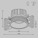 Встраиваемый светильник Maytoni Technical Downlight Round DL058-12W3K-TRS-B