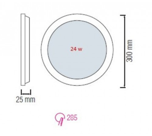 Светодиодная панель Horoz Electric 056-003-0024 24W 2700K HRZ00002154 Светодиодная панель Horoz Electric 056-003-0024 24W 2700K HRZ00002154