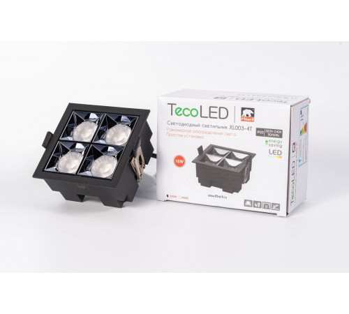 Встраиваемый светодиодный светильник Fiberli XL003-4T(W) 12130306 Встраиваемый светодиодный светильник Fiberli XL003-4T(W) 12130306