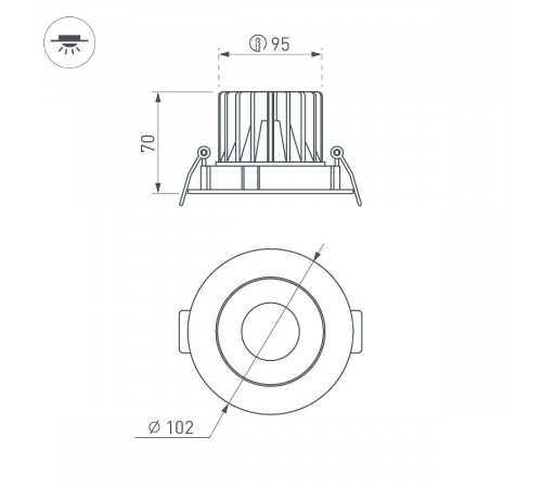 Встраиваемый светильник Arlight MS-FORECAST-BUILT-TURN-R102-12W Warm3000 037188(1) Встраиваемый светильник Arlight MS-FORECAST-BUILT-TURN-R102-12W Warm3000 037188(1)