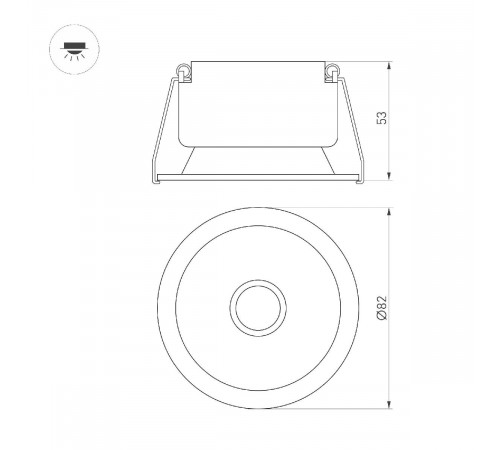 Встраиваемый светильник Arlight MS-HARBOR-R82-10W Warm2700 054480 Встраиваемый светильник Arlight MS-HARBOR-R82-10W Warm2700 054480