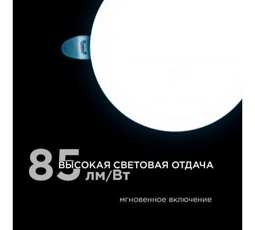 Встраиваемая светодиодная панель безрамочная Apeyron FLP 06-105