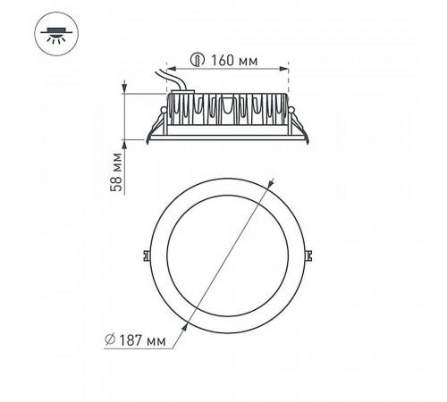Встраиваемый светодиодный светильник Arlight LTD-187WH-Frost-21W Day White 021496 Встраиваемый светодиодный светильник Arlight LTD-187WH-Frost-21W Day White 021496