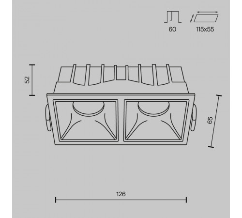 Встраиваемый светильник Maytoni Technical Alfa LED DL043-02-10W3K-SQ-WB
