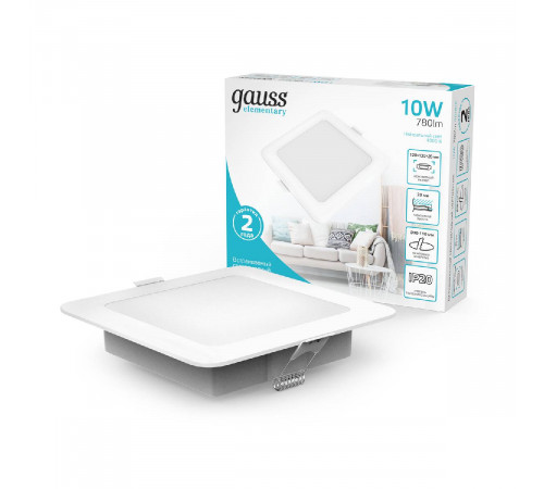 Встраиваемый светильник Gauss Elementary Downlight 998420209 Встраиваемый светильник Gauss Elementary Downlight 998420209